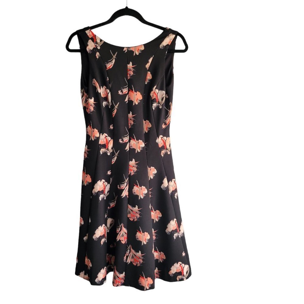 Joseph Ribkoff Black Floral Sleeveless Dress-Size 8